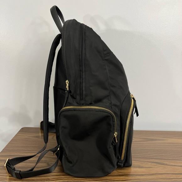 calais pebbled leather backpack Tumi Voyageur Calais Black Backpack Business Travel Laptop Lightweight  Padded
